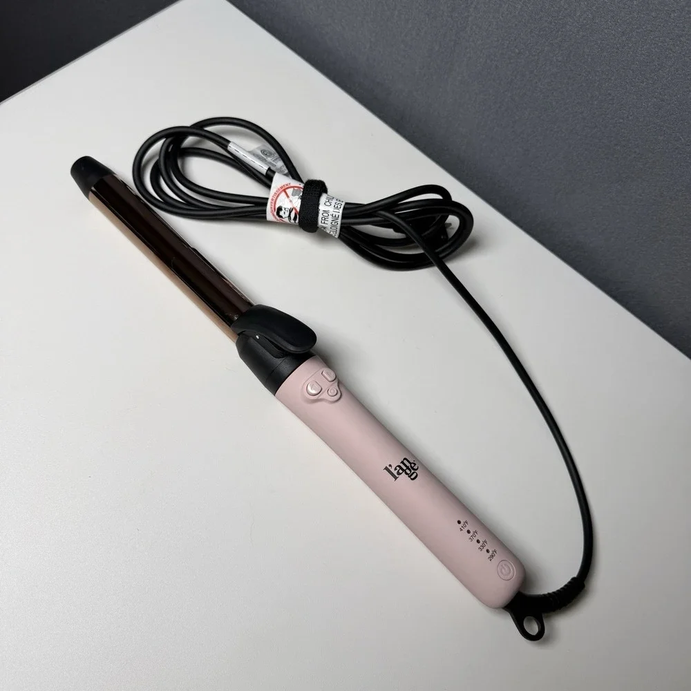 Lange 25MM Titanium Rotating Curling Iron, Color Blush, Le Pirouette - Picture 1 of 7
